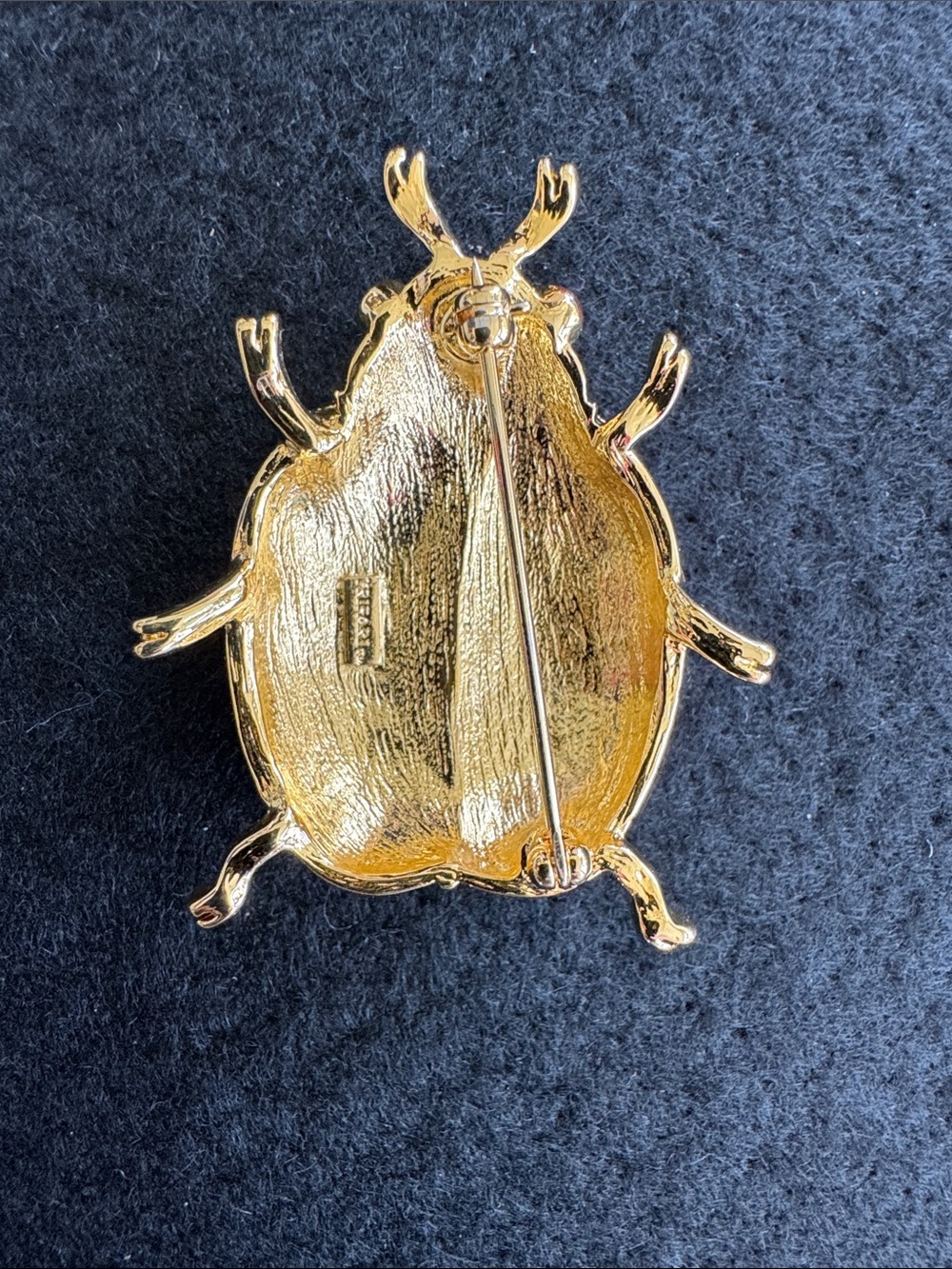 VTG Trifari Ladybug Brooch - goldtone - Picture 2 of 4